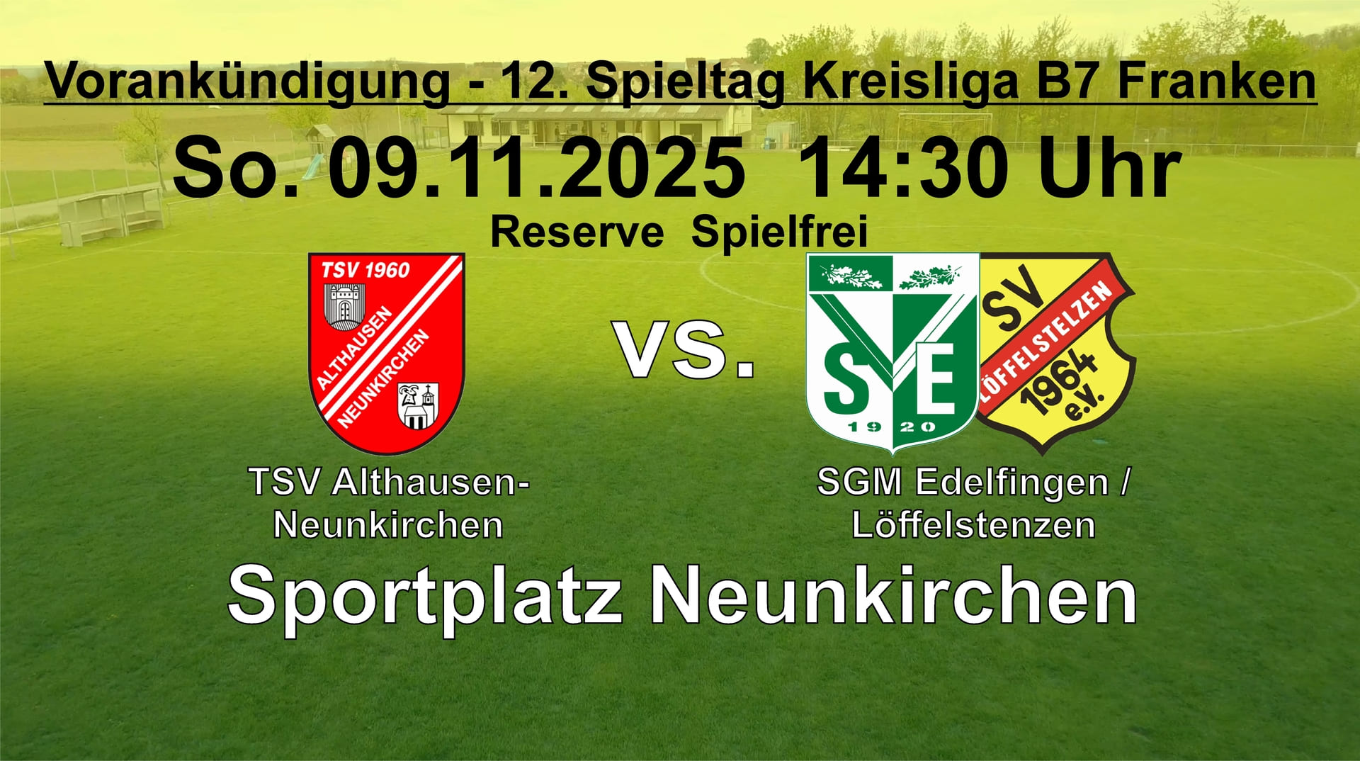 Mehr über den Artikel erfahren 12 Spieltag 2025/2026 – Vorankündigung